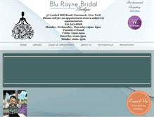 Tablet Screenshot of bluraynebridal.com